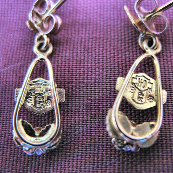 GOLD HARLEY EARRINGS, 2 PAIR  BLACK HILLS GOLD  STAMPER EARRINGS, STURGIS - Picture 3 of 9